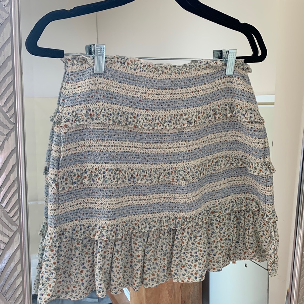 American Eagle Outfitters Smocked Floral Skirt
